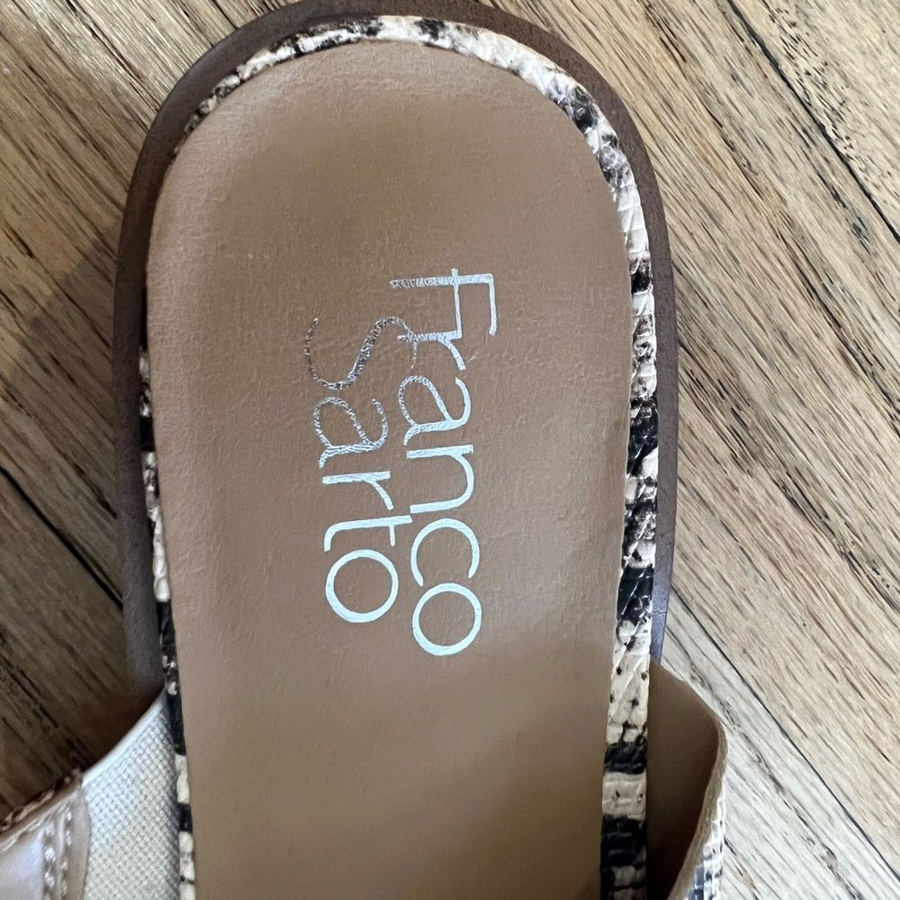 Franco Sarto animal print cris cross slides - Picture 5 of 6